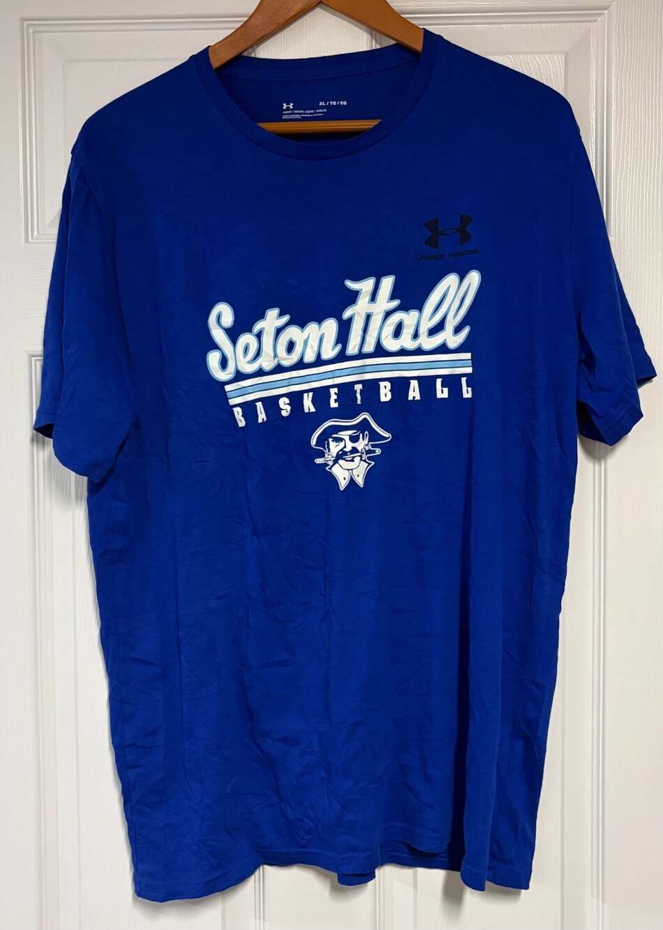 Under Armour Seton Hall Basketball T-Shirt Size XL Blue